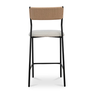   Modern European furniture - White Boucle Seat Counter Stool - www.oroa.com | Oroa.com
