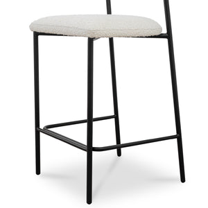   Modern European furniture - White Boucle Seat Counter Stool - www.oroa.com | Oroa.com