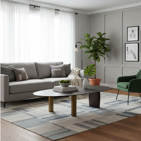 Modern European furniture - Oval Aluminum Coffee Table - www.oroa.com