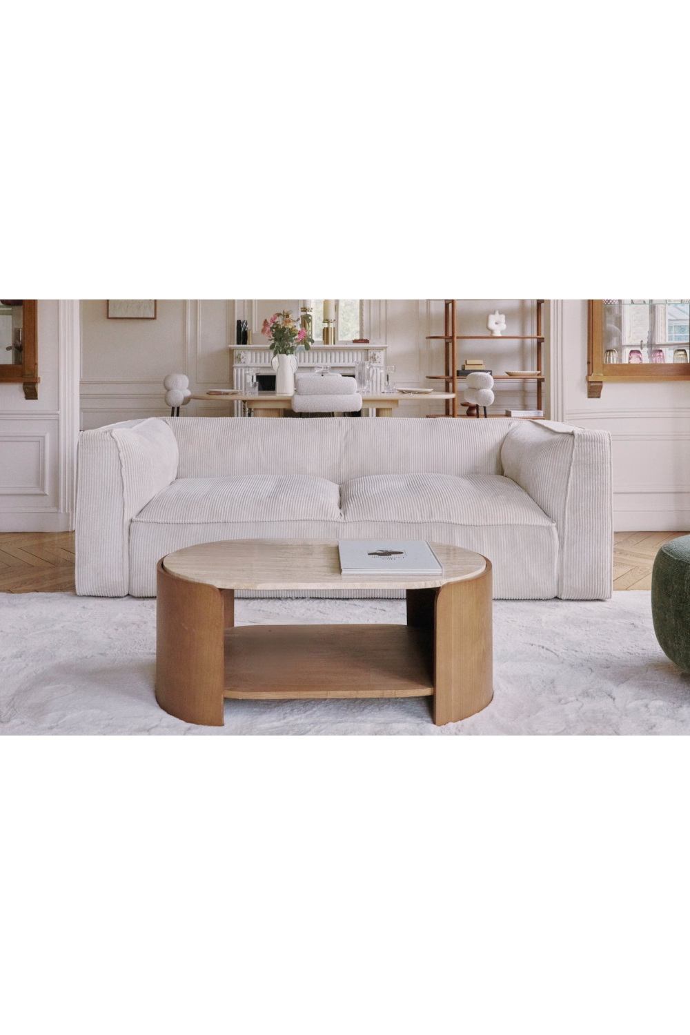 Piped Upholstered 3-Seater Sofa | NV Gallery Auster | Oroa.com