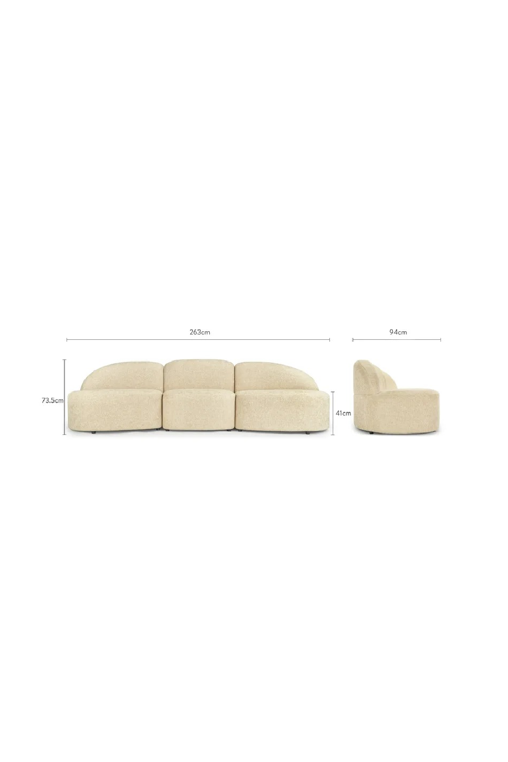 3-Seater Modular Sofa | NV Gallery Todd | Oroa.com