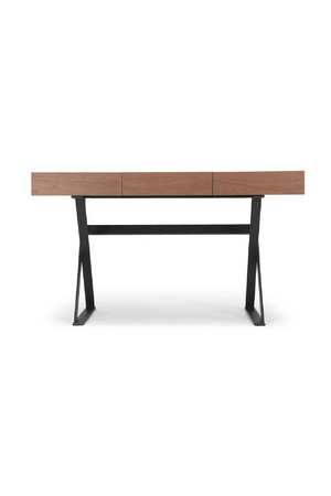 Grained Wood 3-Drawer Desk | NV Gallery Tuxedo | Oroa.com