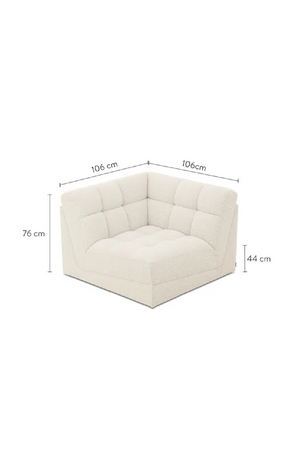 White Tufted Modular Sofa | NV Gallery Paul | Oroa.com