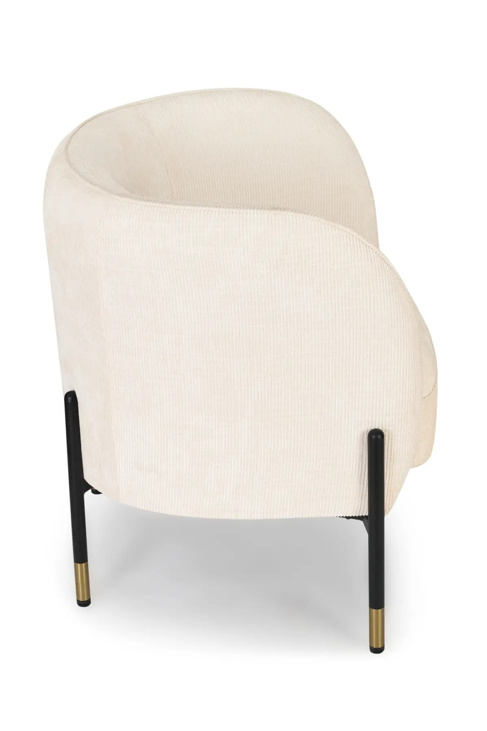 Cream Tweed Curved Accent Chair | NV Gallery Chuck | Oroa.com
