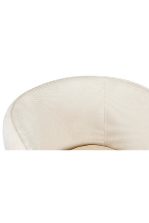 Cream Tweed Curved Accent Chair | NV Gallery Chuck | Oroa.com