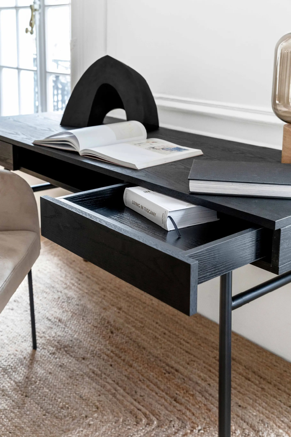 2-Drawer Walnut Desk | NV Gallery Solomon | Oroa.com