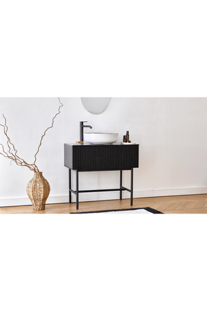 Black Striated Wood Vanity Unit | NV Gallery Division | Oroa.com
