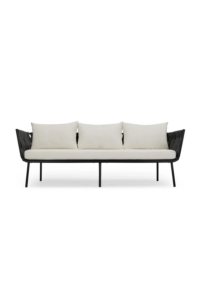 Black Rope 3-Seater Outdoor Sofa | NV Gallery Hamptons | Oroa.com