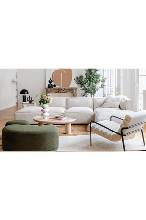 Pebble-Shaped Upholstered Pouf | NV Gallery Enzo | Oroa.com