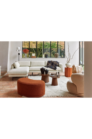 Pebble-Shaped Upholstered Bench | NV Gallery Enzo | Oroa.com