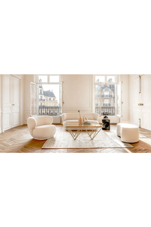 Pebble-Shaped Upholstered Bench | NV Gallery Enzo | Oroa.com