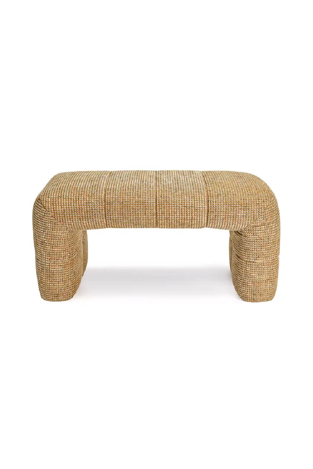 Yellow Tweed Upholstered Bench | NV Gallery Meeko | Oroa.com