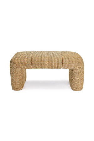Yellow Tweed Upholstered Bench | NV Gallery Meeko | Oroa.com