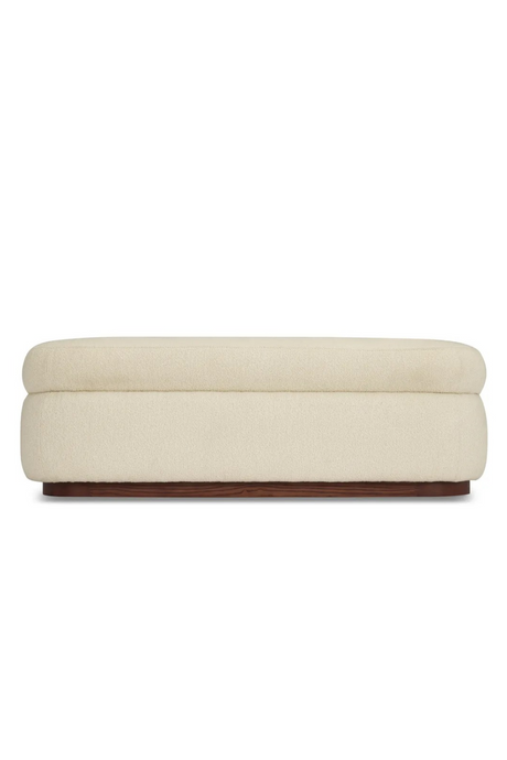 White Bouclé Bench | NV Gallery Mosso | Oroa.com