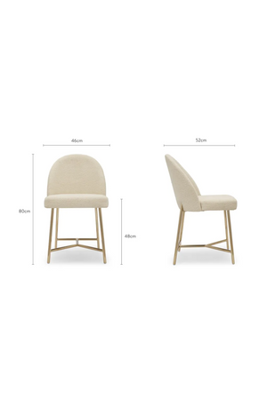 White Bouclé Dining Chair | NV Gallery Bane | Oroa.com