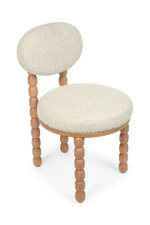 White Bouclé Dining Chair | NV Gallery Bold | Oroa.com