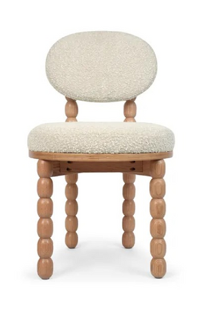 White Bouclé Dining Chair | NV Gallery Bold | Oroa.com