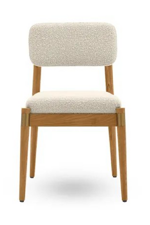 Wood Framed Bouclé Dining Chair | NV Gallery Lilay | Oroa.com