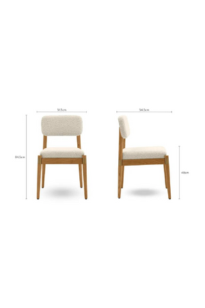 Wood Framed Bouclé Dining Chair | NV Gallery Lilay | Oroa.com