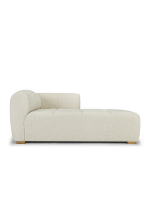White Boucle Chaise Lounge | NV Gallery Belize | Oroa.com