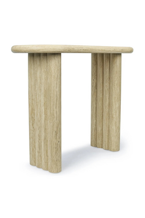 Glossy Travertine Console Table | NV Gallery Aphaia | Oroa.com
