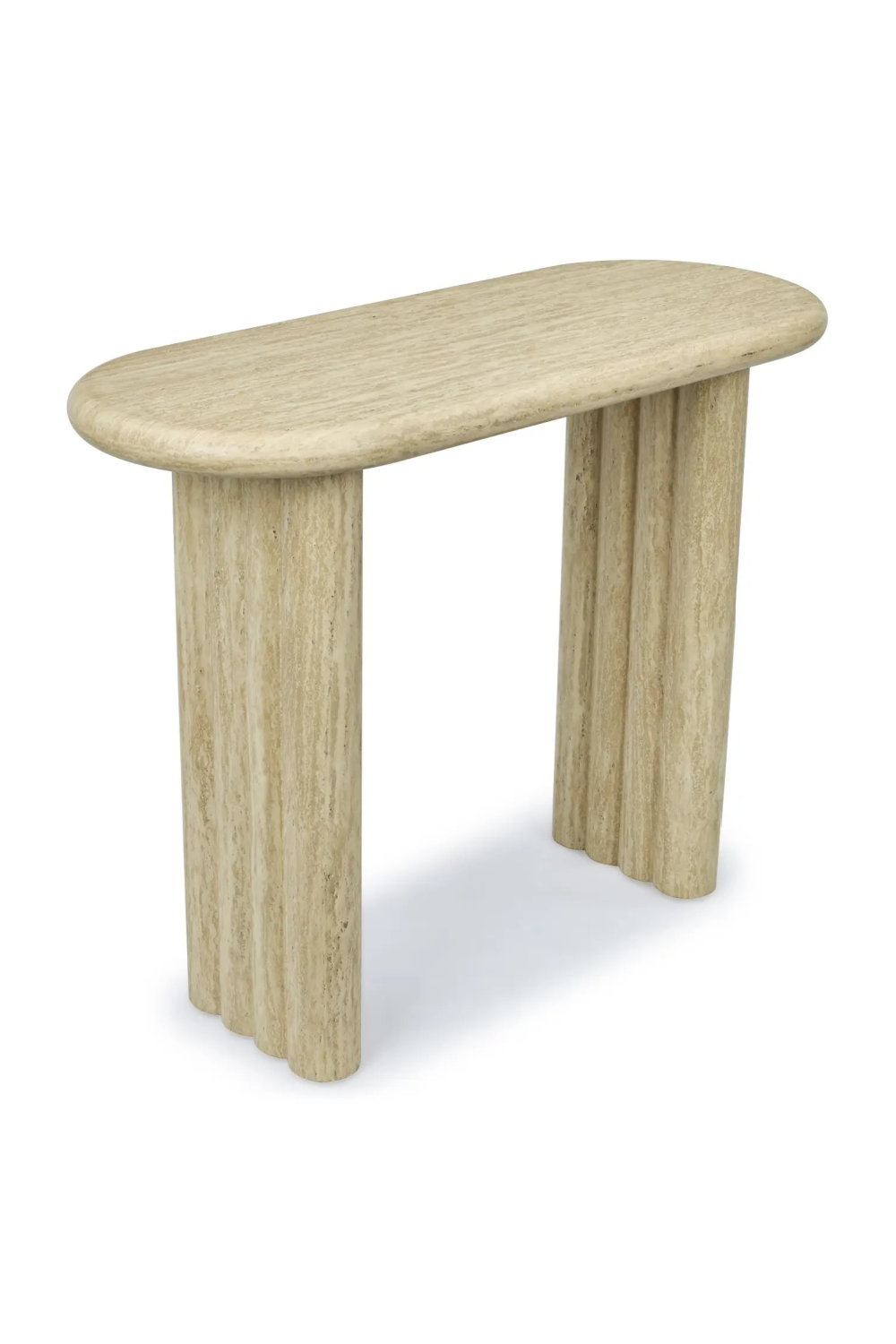 Glossy Travertine Console Table | NV Gallery Aphaia | Oroa.com