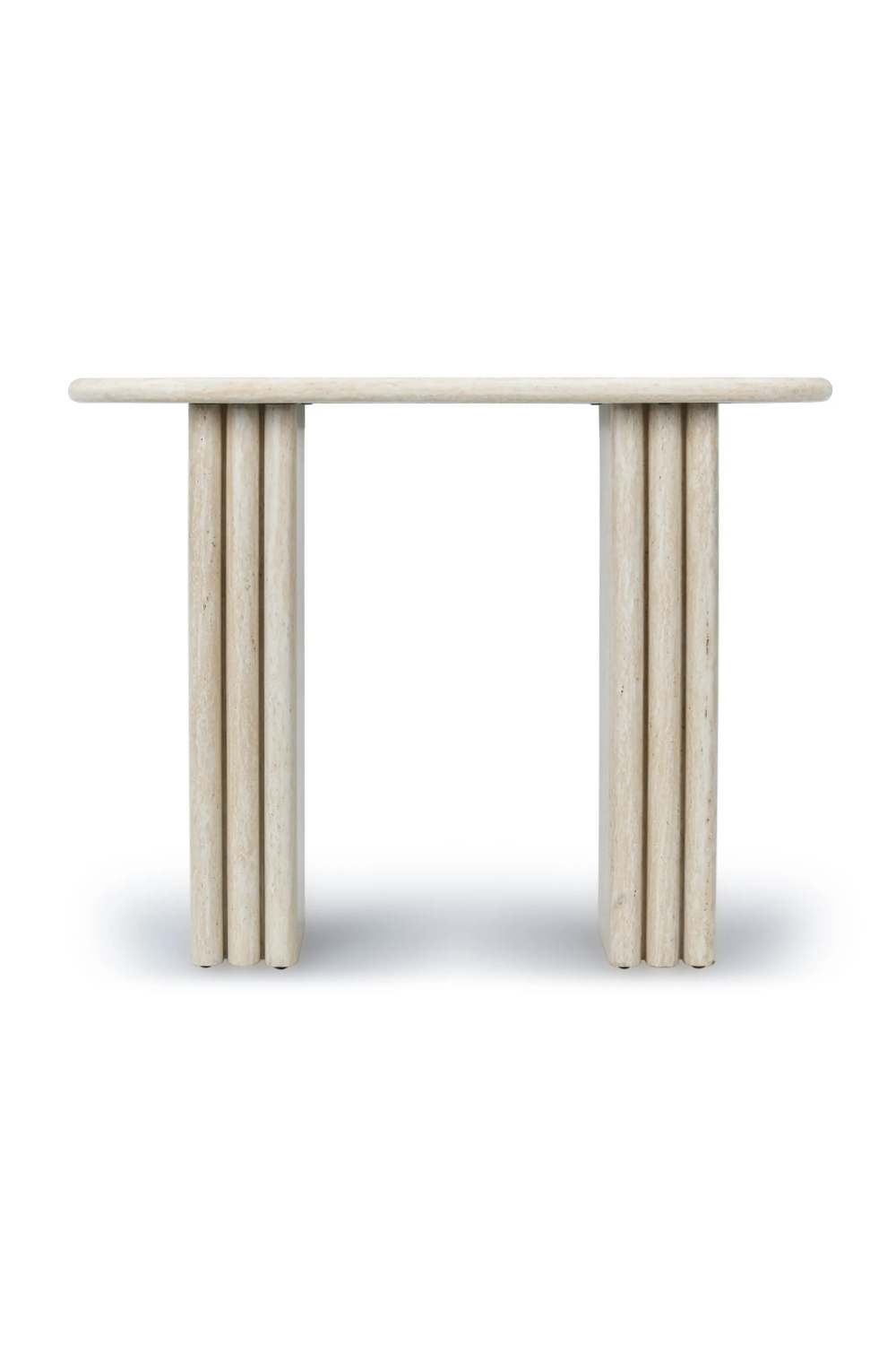 Layered Base Travertine Console Table | NV Gallery Artemis | Oroa.com