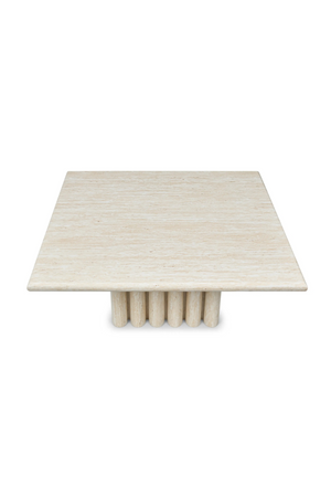 Layered Base Travertine Coffee Table | NV Gallery Artemis | Oroa.com