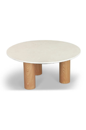 Beige Marble Round Coffee Table | NV Gallery Andrea | Oroa.com