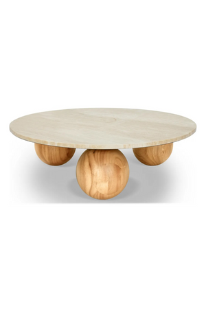 Wooden Sphere Legs Coffee Table | NV Gallery Gina | Oroa.com