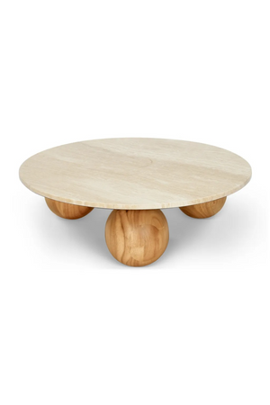 Wooden Sphere Legs Coffee Table | NV Gallery Gina | Oroa.com