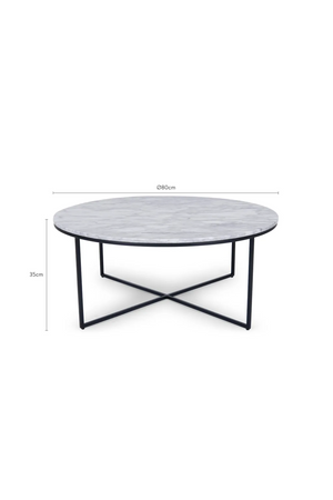 Black Cross Base Coffee Table | NV Gallery Giselle | OROA.com