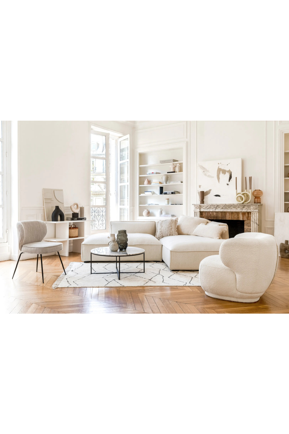 Gold Cross Base Coffee Table | NV Gallery Giselle | Oroa.com