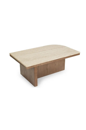 Travertine Asymmetrical Coffee Table | NV Gallery Highland | Oroa.com