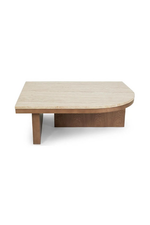 Travertine Asymmetrical Coffee Table | NV Gallery Highland | Oroa.com