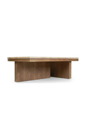 Travertine Asymmetrical Coffee Table | NV Gallery Highland | Oroa.com