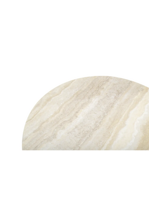 Round Glossy Travertine Coffee Table | NV Gallery Sienna | Oroa.com