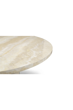 Round Glossy Travertine Coffee Table | NV Gallery Sienna | Oroa.com