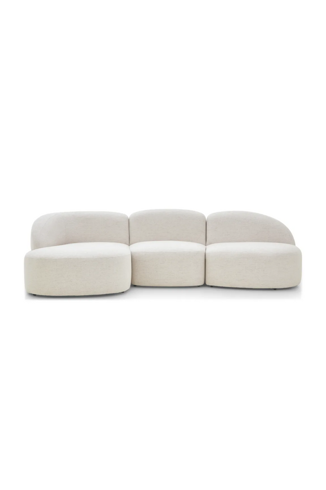 White Bouclé Corner Sofa | NV Gallery Todd | Oroa.com