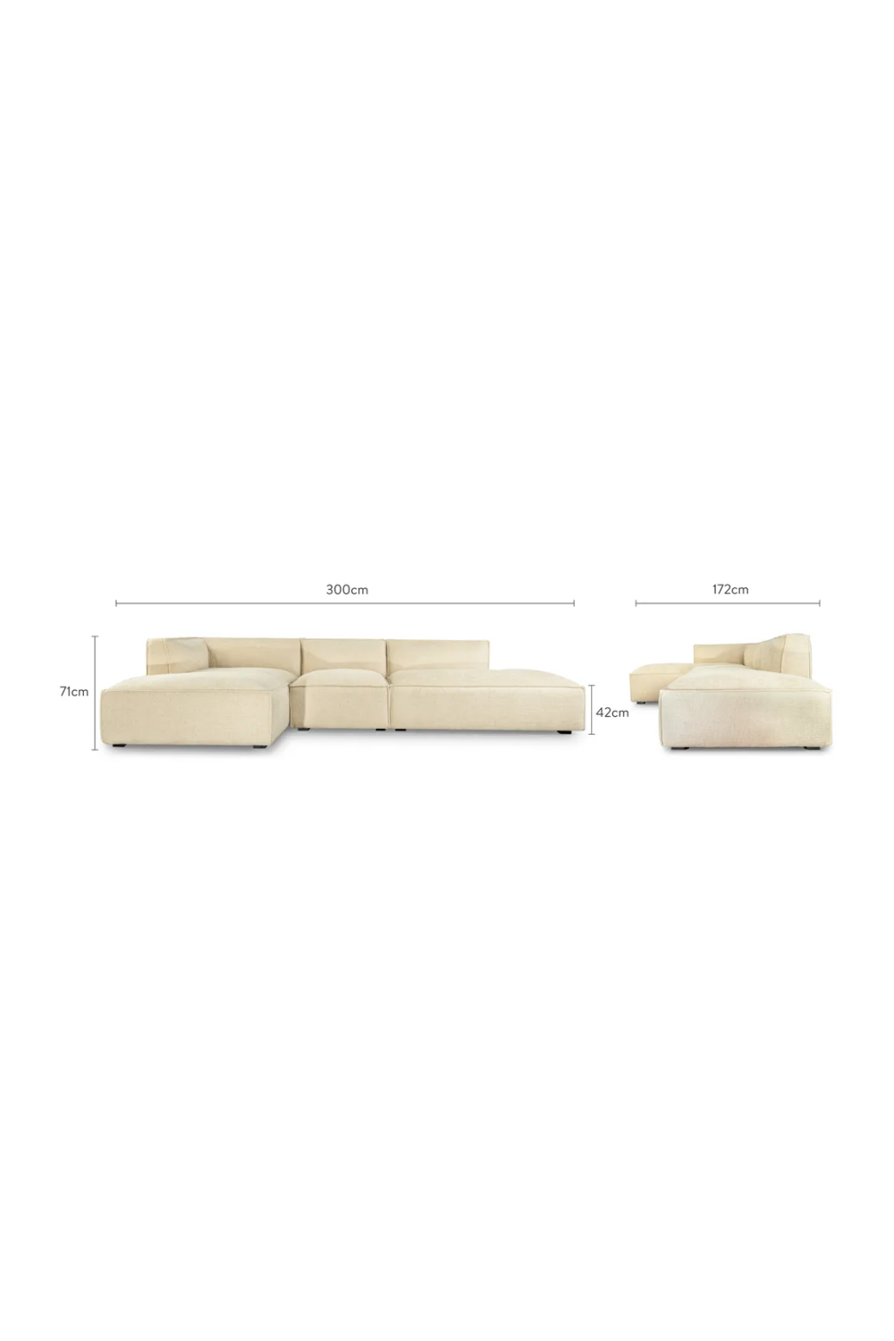 Minimalist Right Corner Sofa L | NV Gallery Auster | Oroa.com