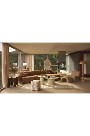 Caramel Brown Corner Sofa | NV Gallery Wonka | Oroa.com