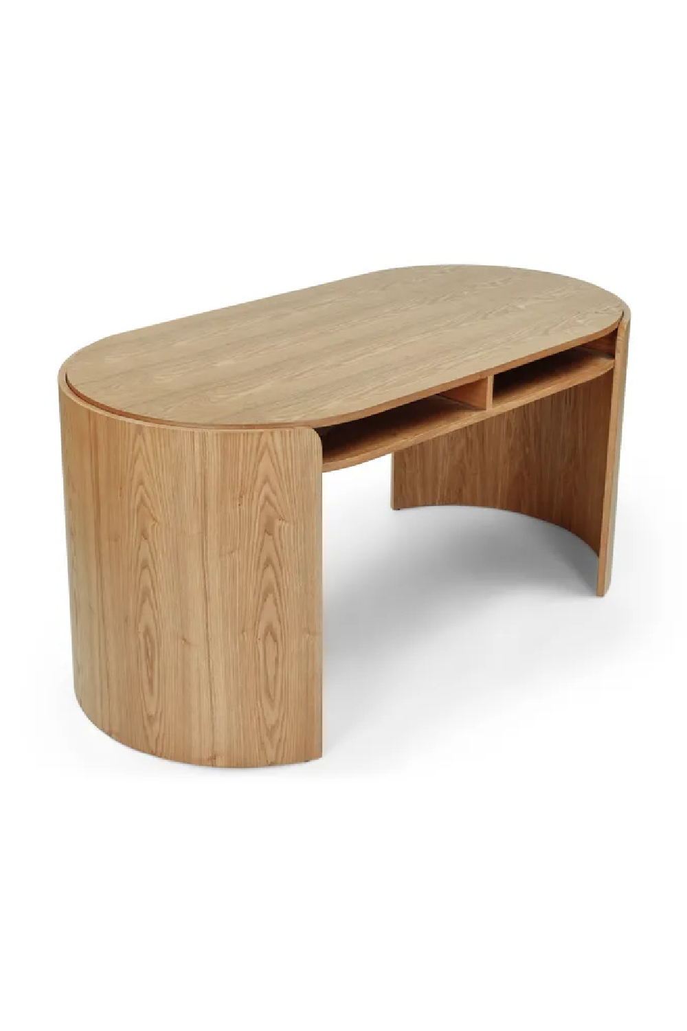 Oval Wood 2-Drawer Desk | NV Gallery Elipse | Oroa.com