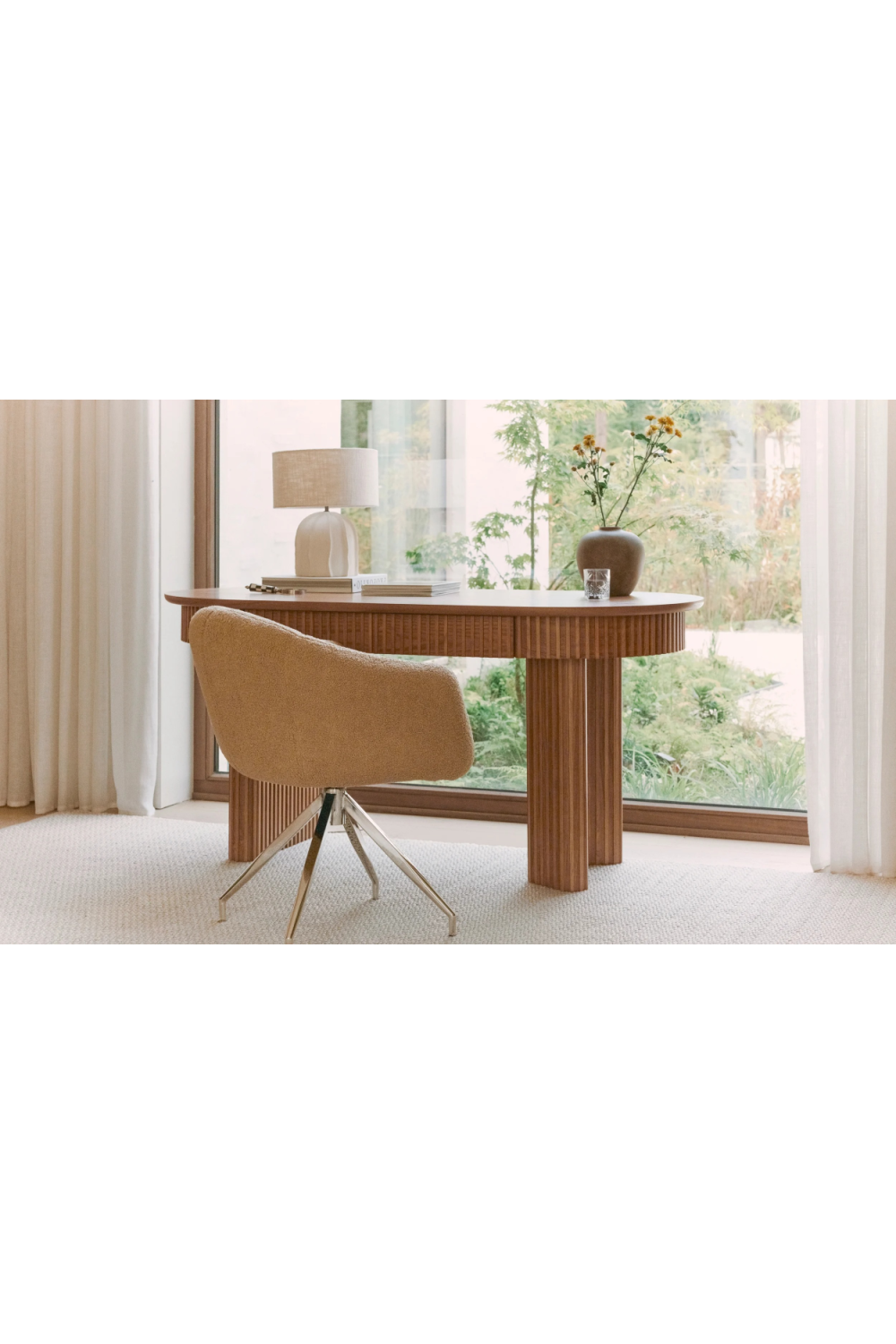 Wooden Oval Desk | NV Gallery Adriano | Oroa.com