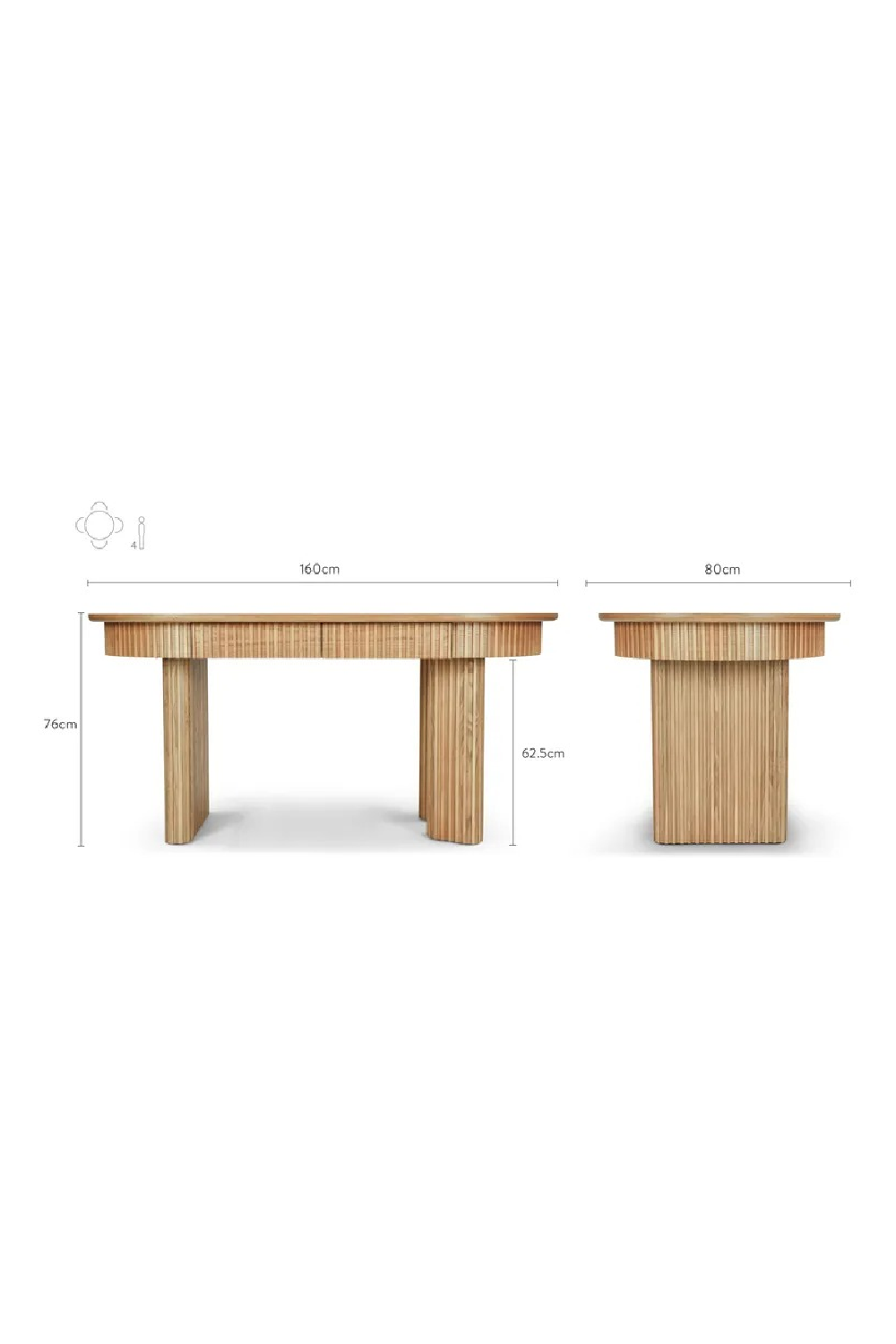 Wooden Oval Desk | NV Gallery Adriano | Oroa.com