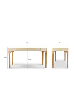 Beige 2-Drawer Desk | NV Gallery Teyho | Oroa.com