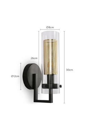 Cylindrical Gold Wall Lamp | NV Gallery Dawson | Oroa.com
