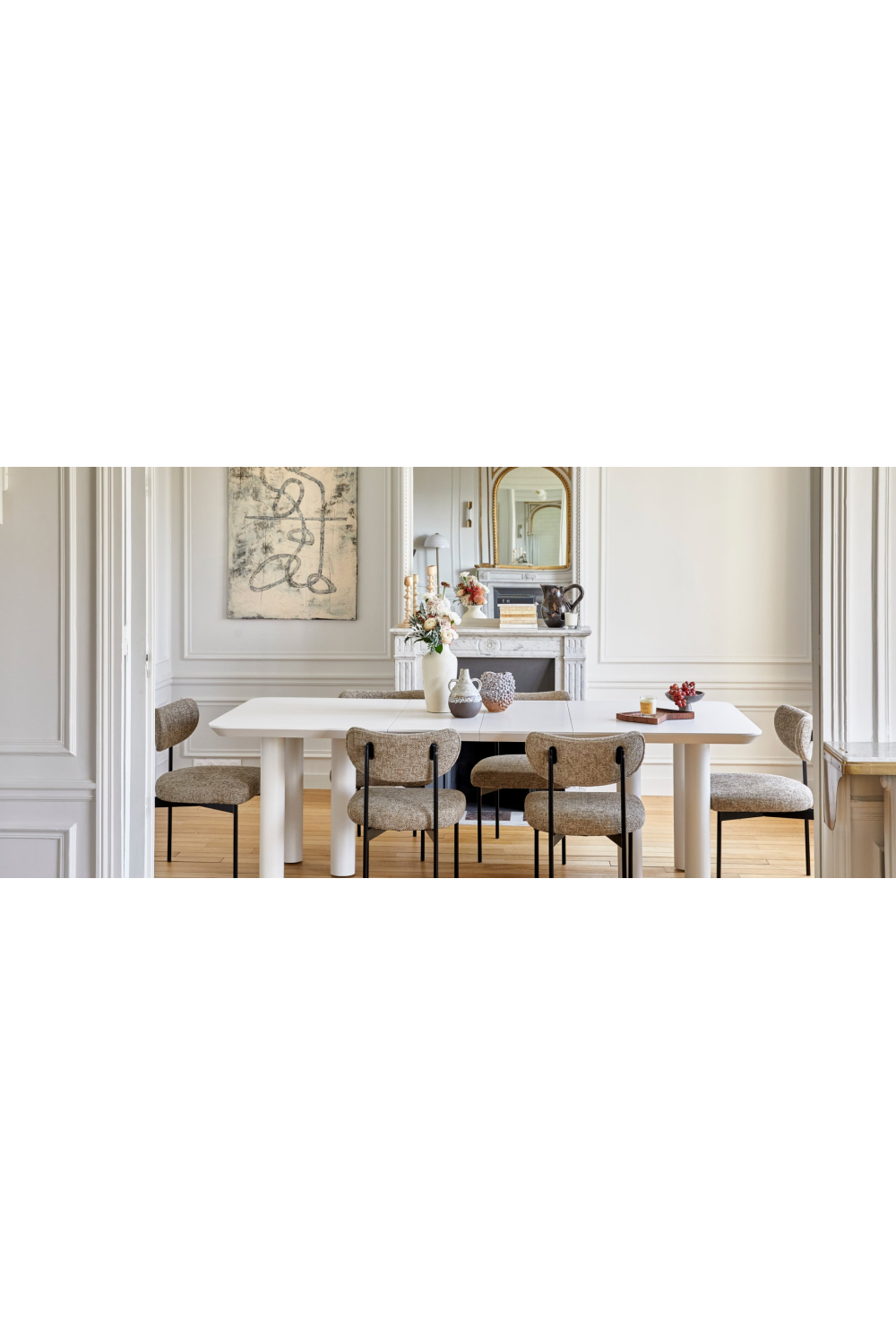White Extendable Dining Table | NV Gallery Amadeo | Oroa.com