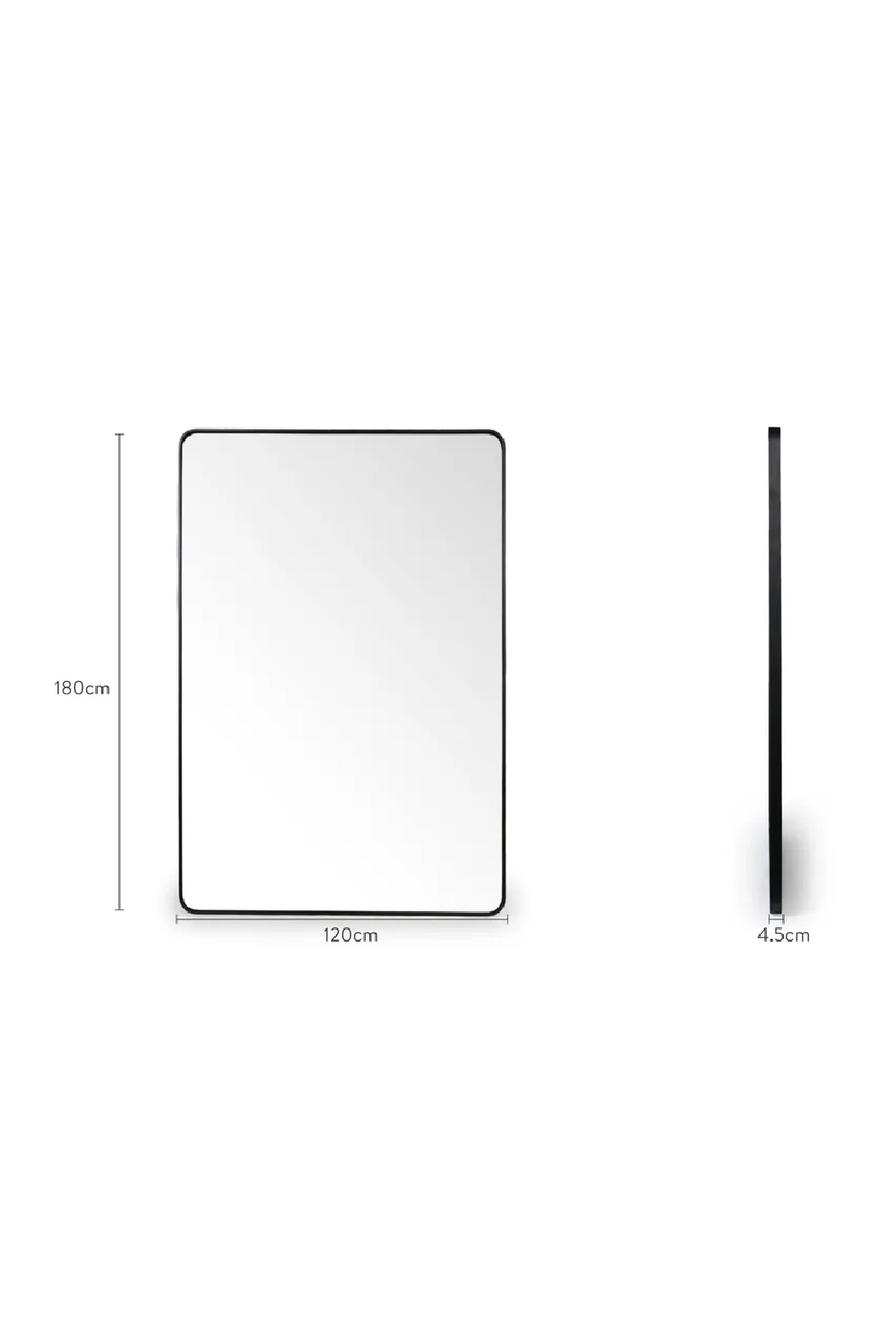 Black Metal Framed Mirror | NV Gallery Silence | Oroa.com