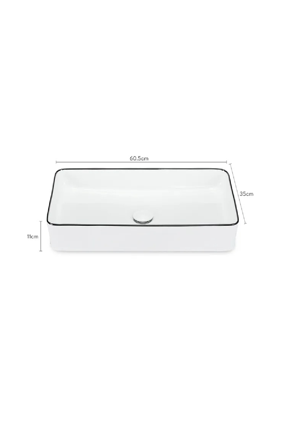 White Glazed Rectangular Sink | NV Gallery Amsterdam | Oroa.com