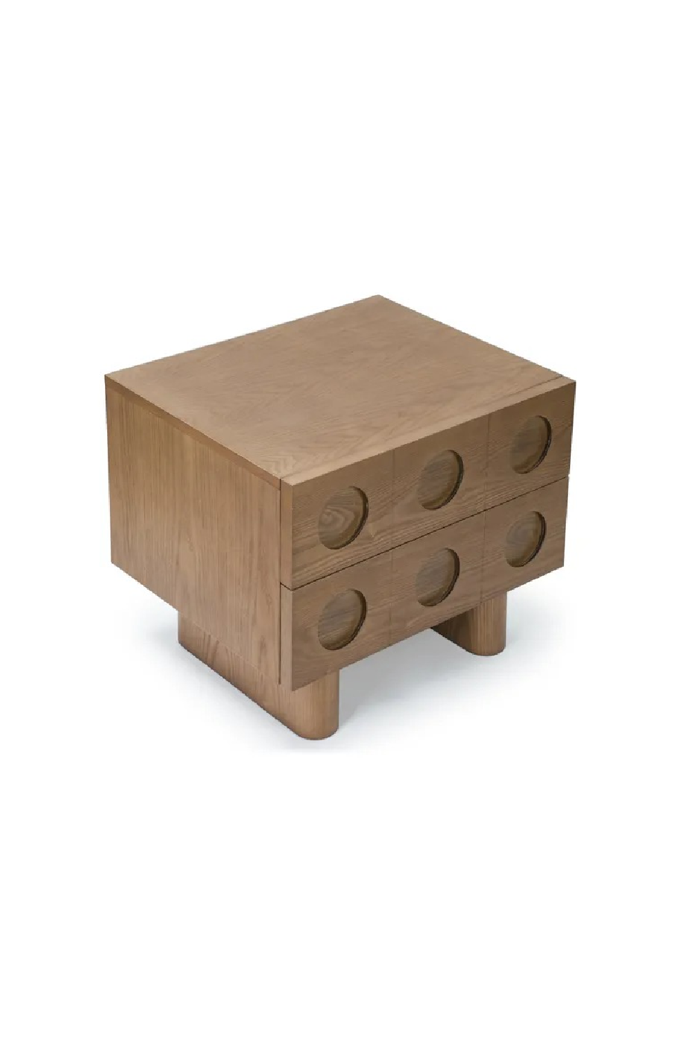 Walnut-Stained 2-Drawer Bedside Table | NV Gallery Cooper | Oroa.com